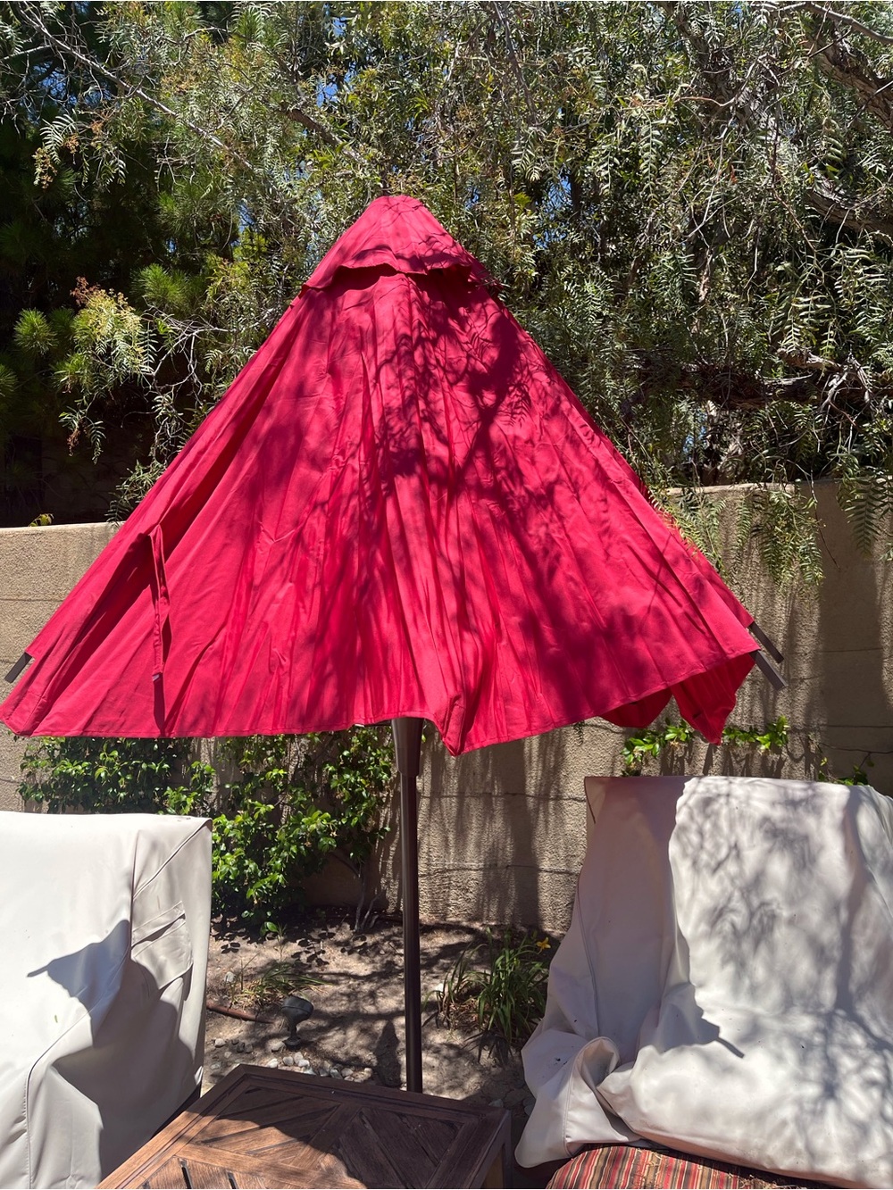Red Outdoor Patio Umbrella Canopy only
